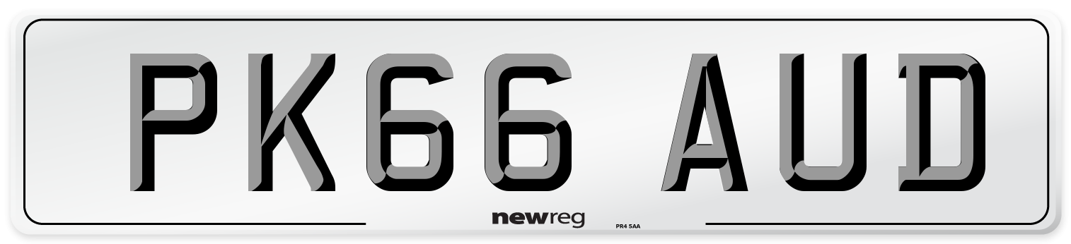 PK66 AUD Number Plate from New Reg